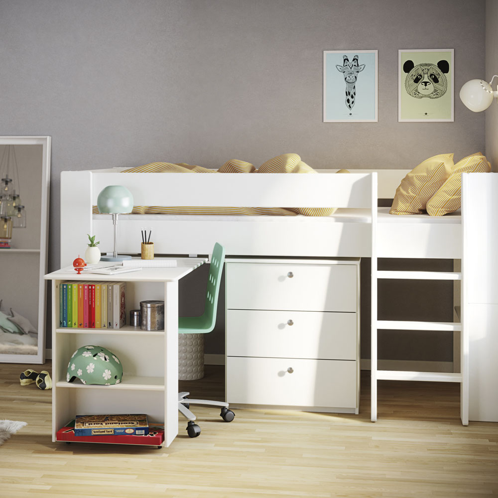 Florence Alba Pull Out Desk White Image 6
