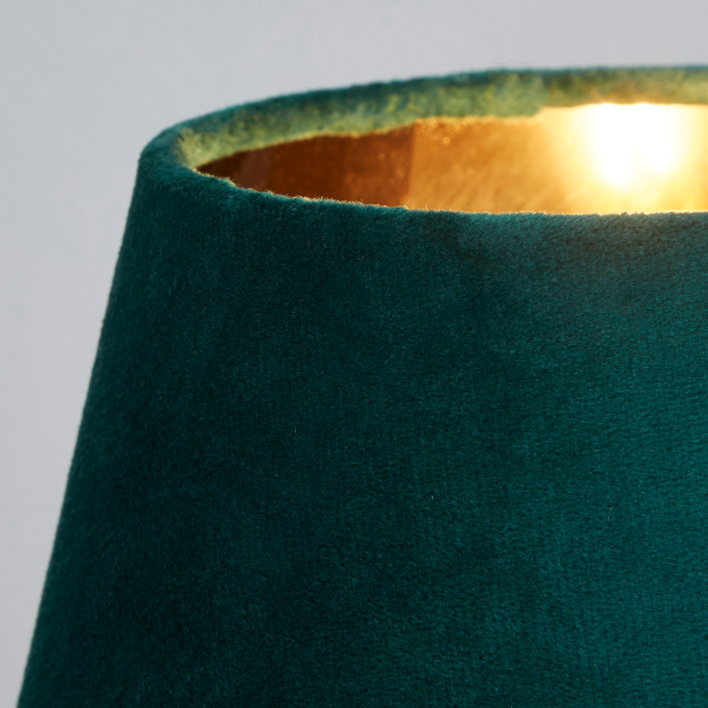 Lighting Collection Posner Green Velvet Tapered Lamp Shade 20cm Image 4