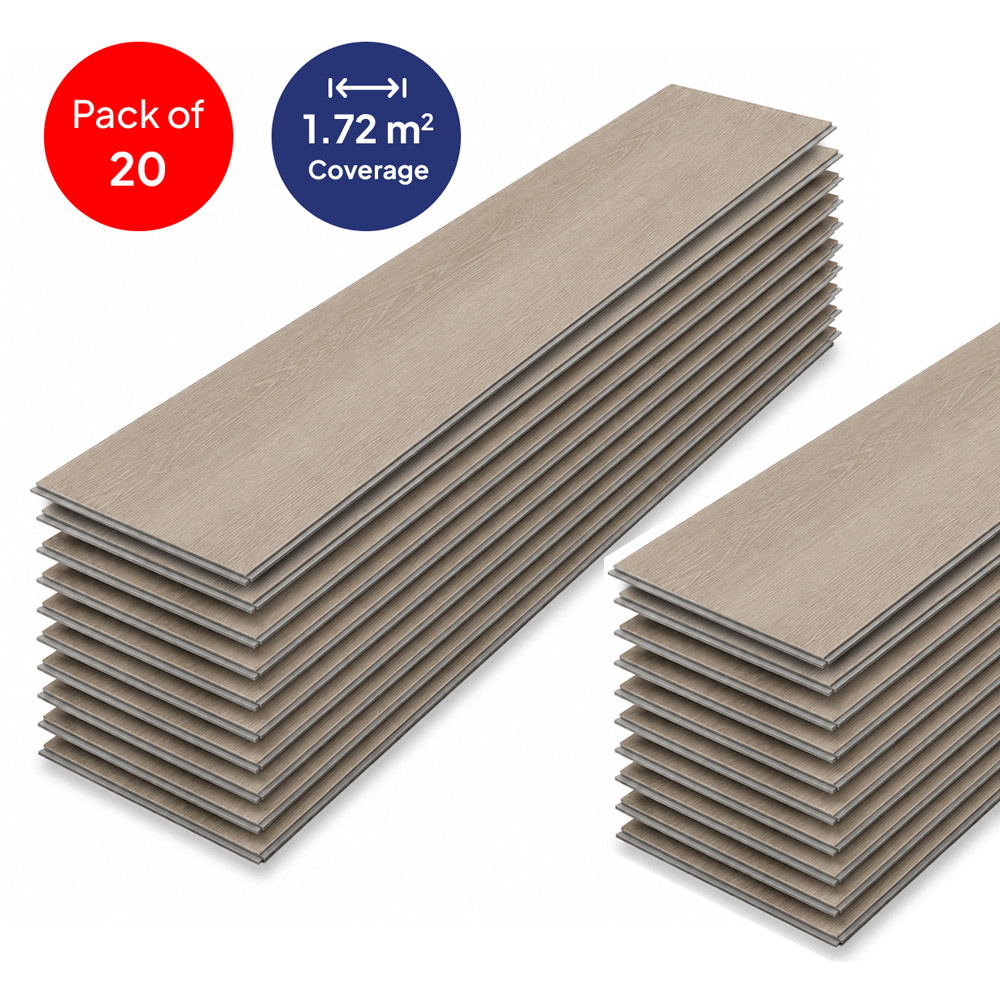 Britwall Butternut Beige Herringbone Wood-Embossed SPC Vinyl Flooring 625 x 125mm 20 Pack Image 3