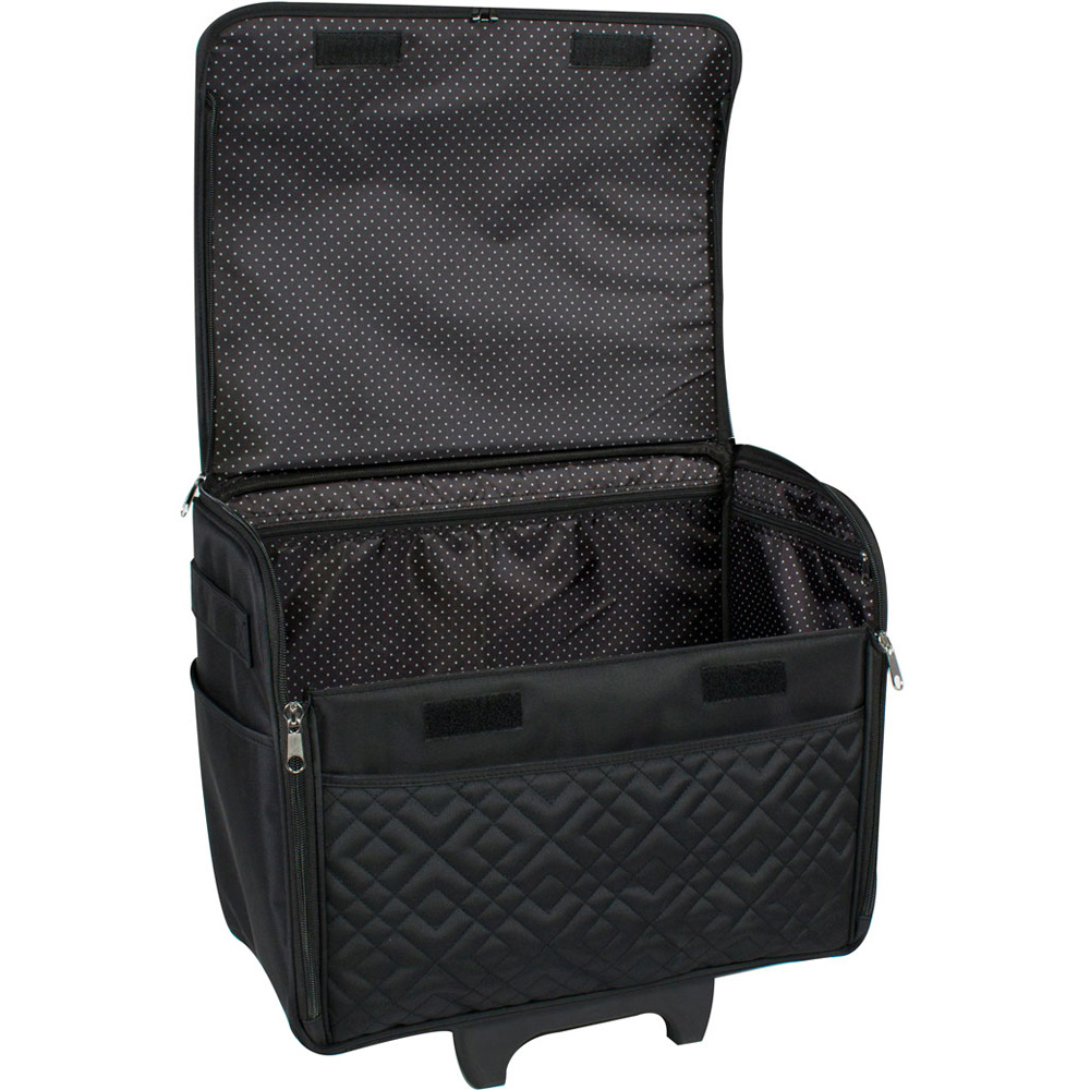 Everything Mary EVM7550-6 Quilted Black Sewing Machine Trolley 42 x 24 x 34.25cm Image 3