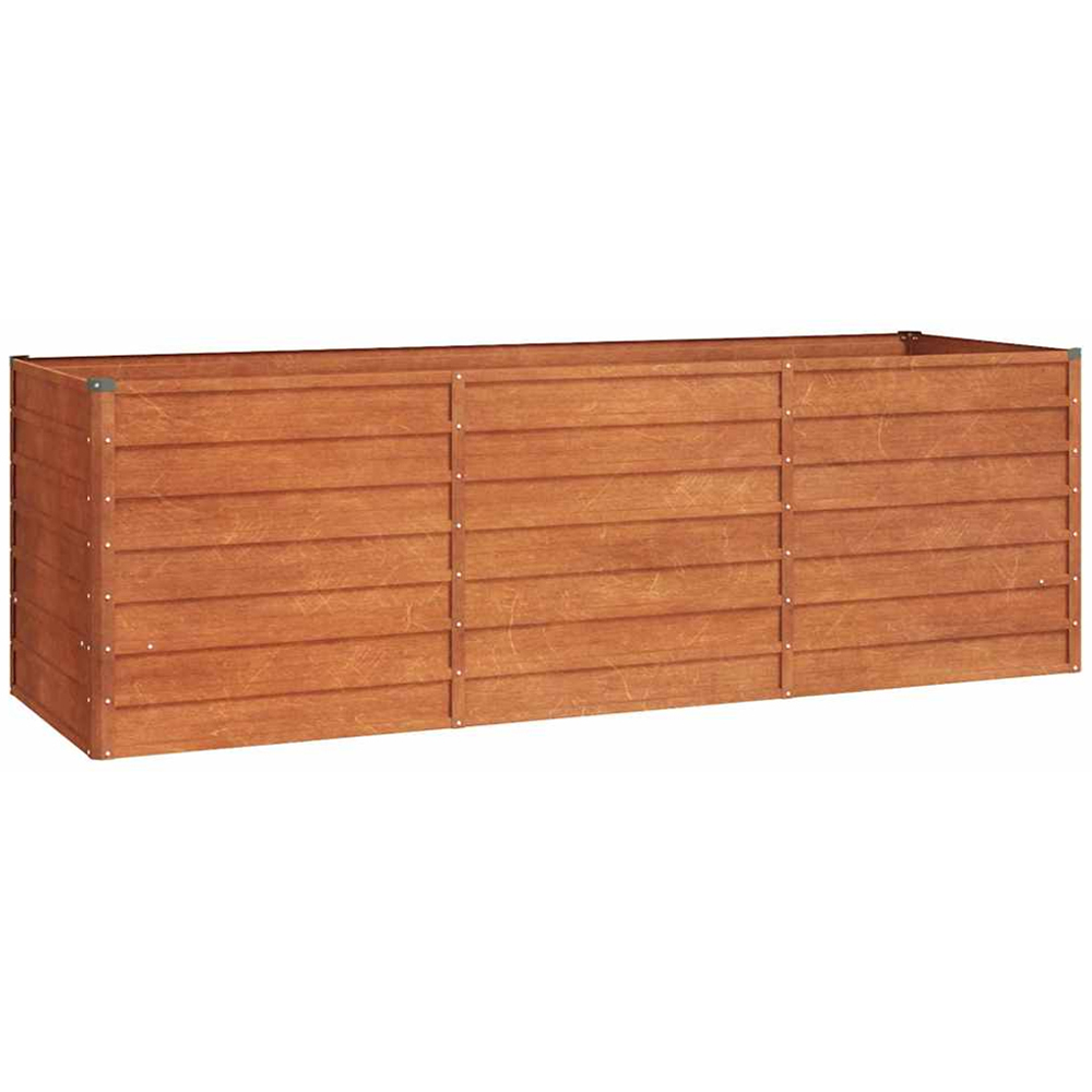 vidaXL Rusty Corten Steel Raised Garden Bed 77 x 80 x 240cm Image 1