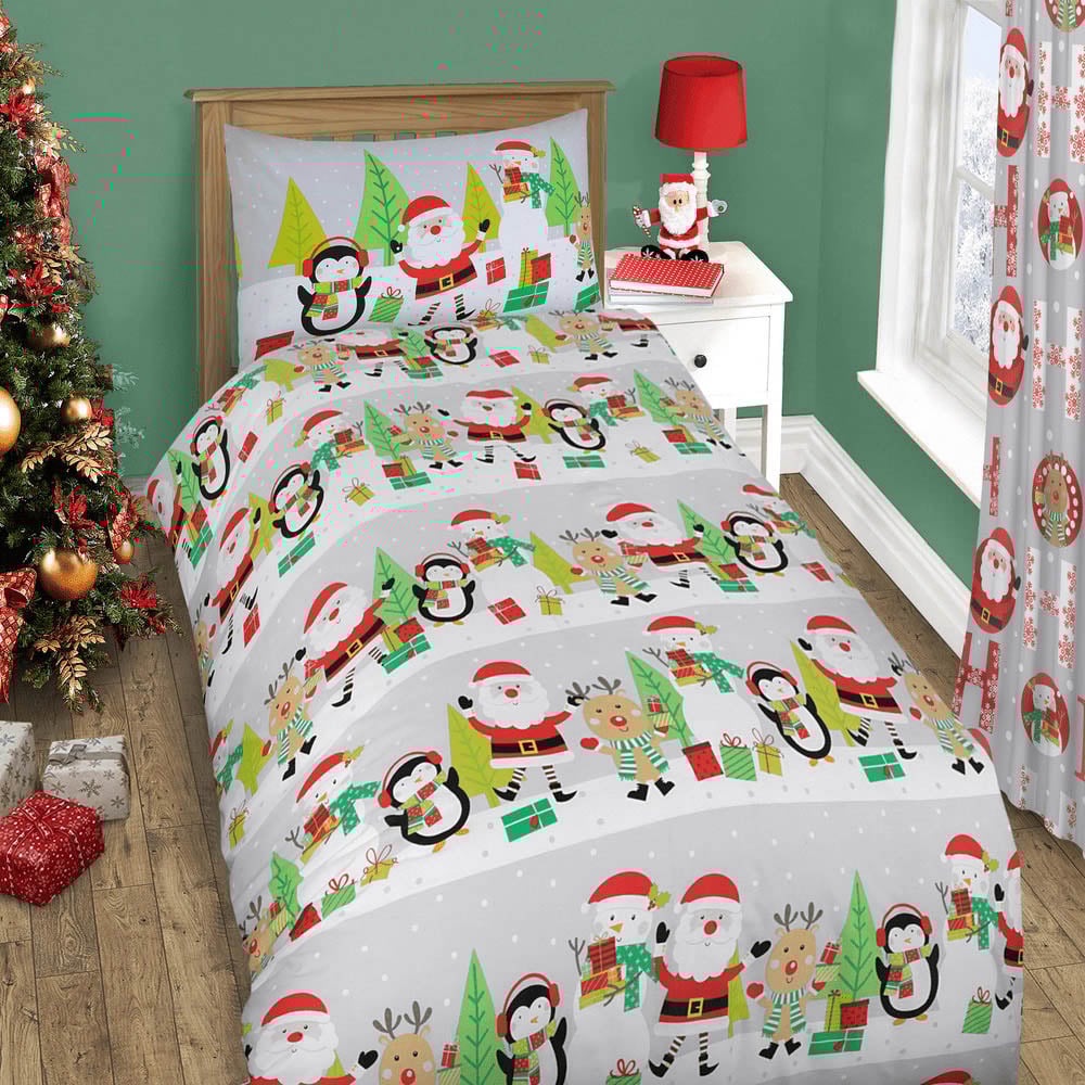 Velosso King Size Xmas Ho Ho Duvet Set Image 3
