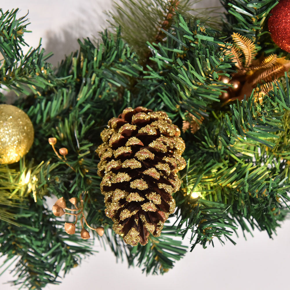 Everglow Green Christmas Wreath 60cm Image 3