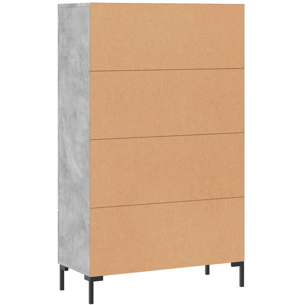 vidaXL 2 Door Single Drawer Concrete Grey Highboard Image 8