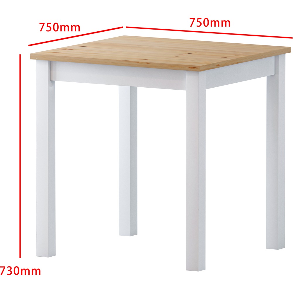 Comfy Living 2 Seater Wooden Dining Set Grey Image 4