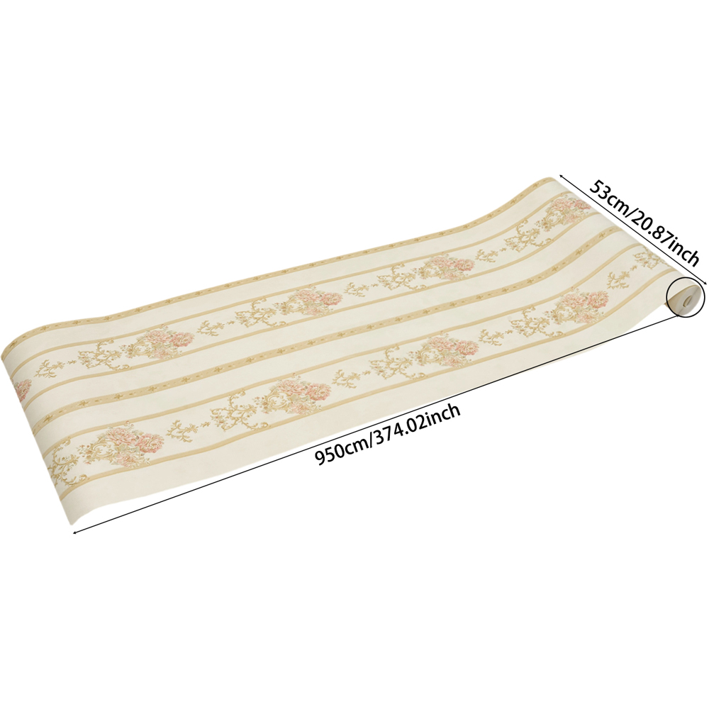 Living and Home Floral Pattern Rectangle 3D Embossed Yellow Non-Pasted Wallpaper Image 8