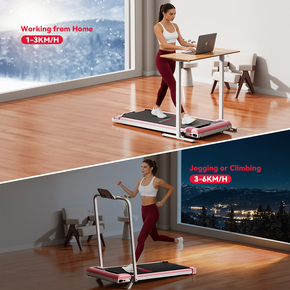Rattrix Z3 Pink Manual Incline Foldable Treadmill Image 4