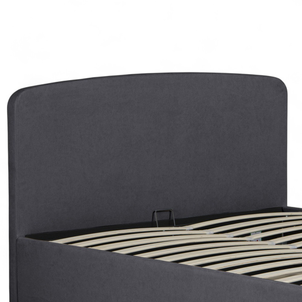 OAT Home Delamere Double Charcoal Grey Ottoman Bed Image 5