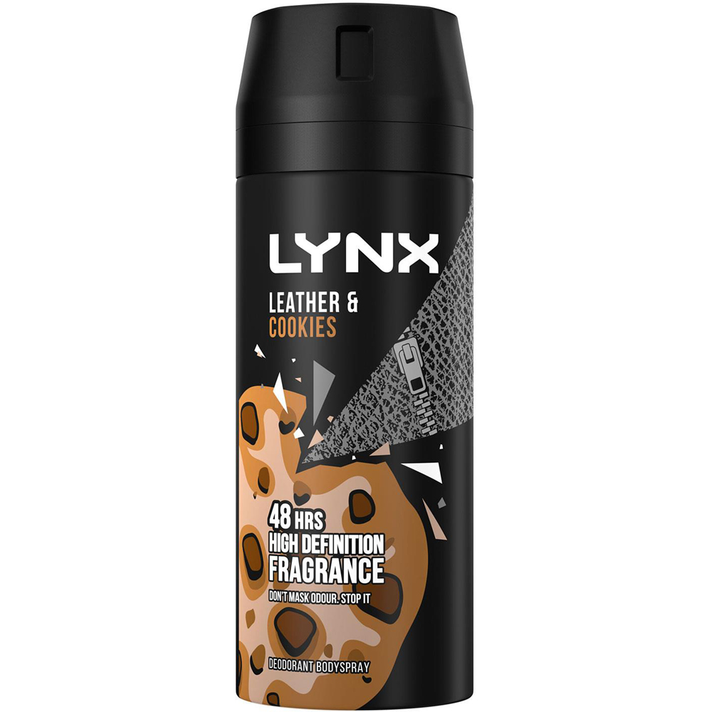 Lynx Collision Leather and Cookies 48H Protection Deodorant Body Spray 150ml 18 Pack Image 2