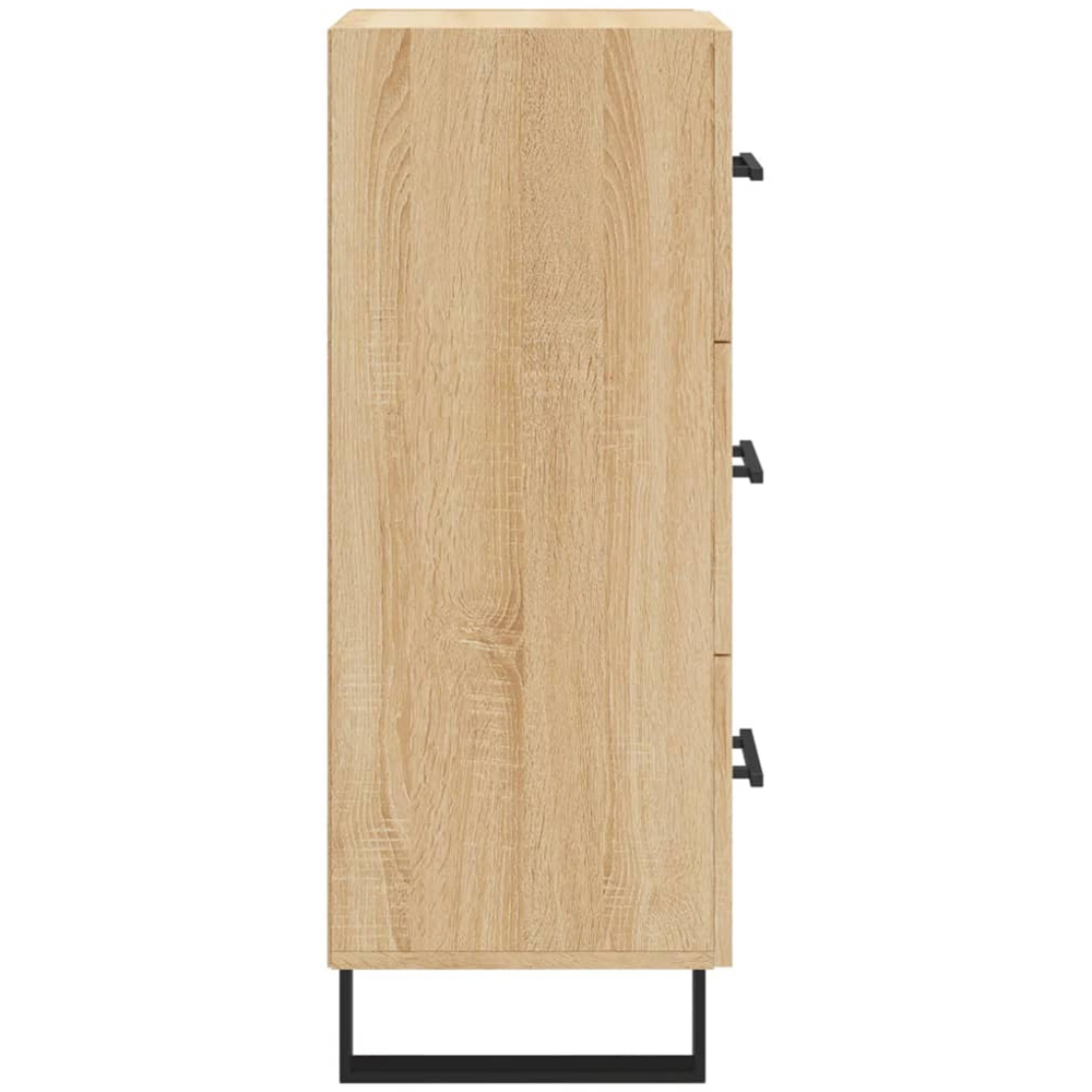 vidaXL 3 Drawer Sonoma Oak Slim Sideboard Image 7