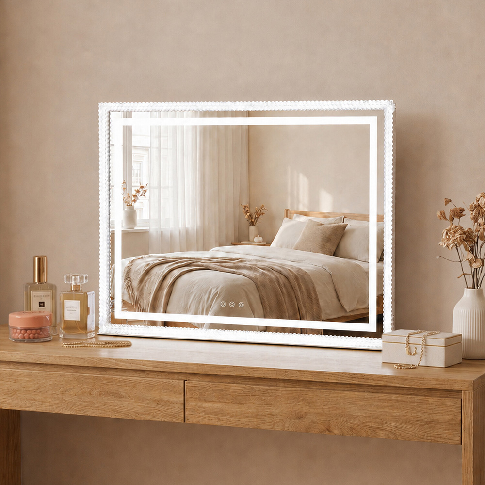 Square Acrylic LED Vanity Mirror Image 2