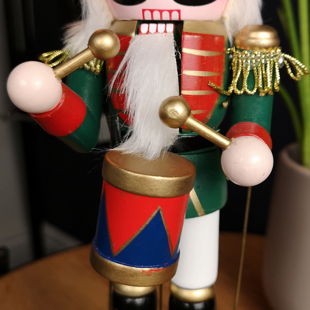 Samuel Alexander Wooden Musical Drummer Nutcracker Christmas Decoration 30cm Image 7