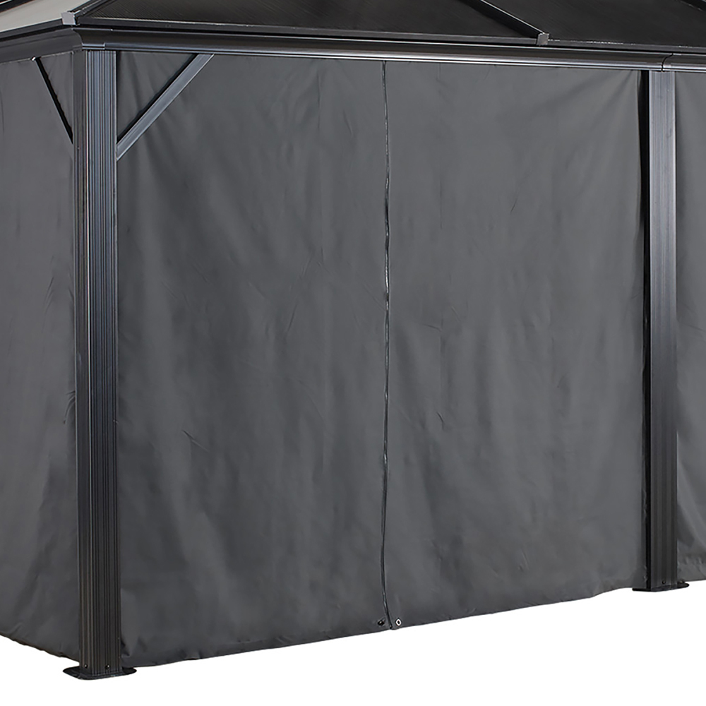 Sojag Meridien 3.7 x 4.9m Grey Gazebo Curtain Image 2