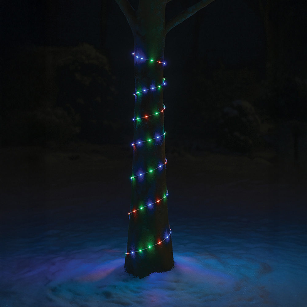 Xmas Haus RGB Micro Seed LED Multifunction Silver Cable Cluster Light 24m Image 1