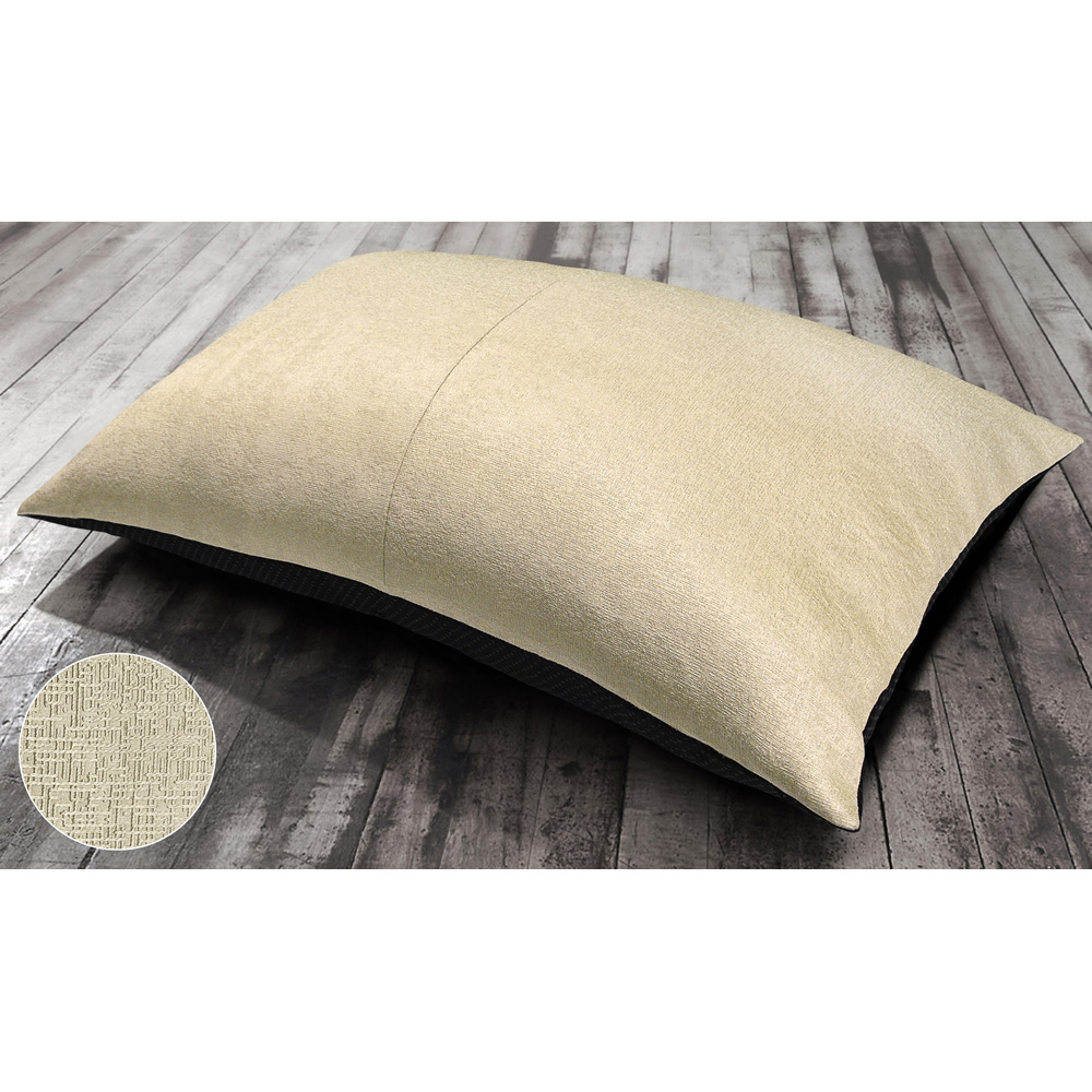 Velosso Brown Textured Plain Non-Slip Floor Lounging Cushion 78 x 120cm Image 2