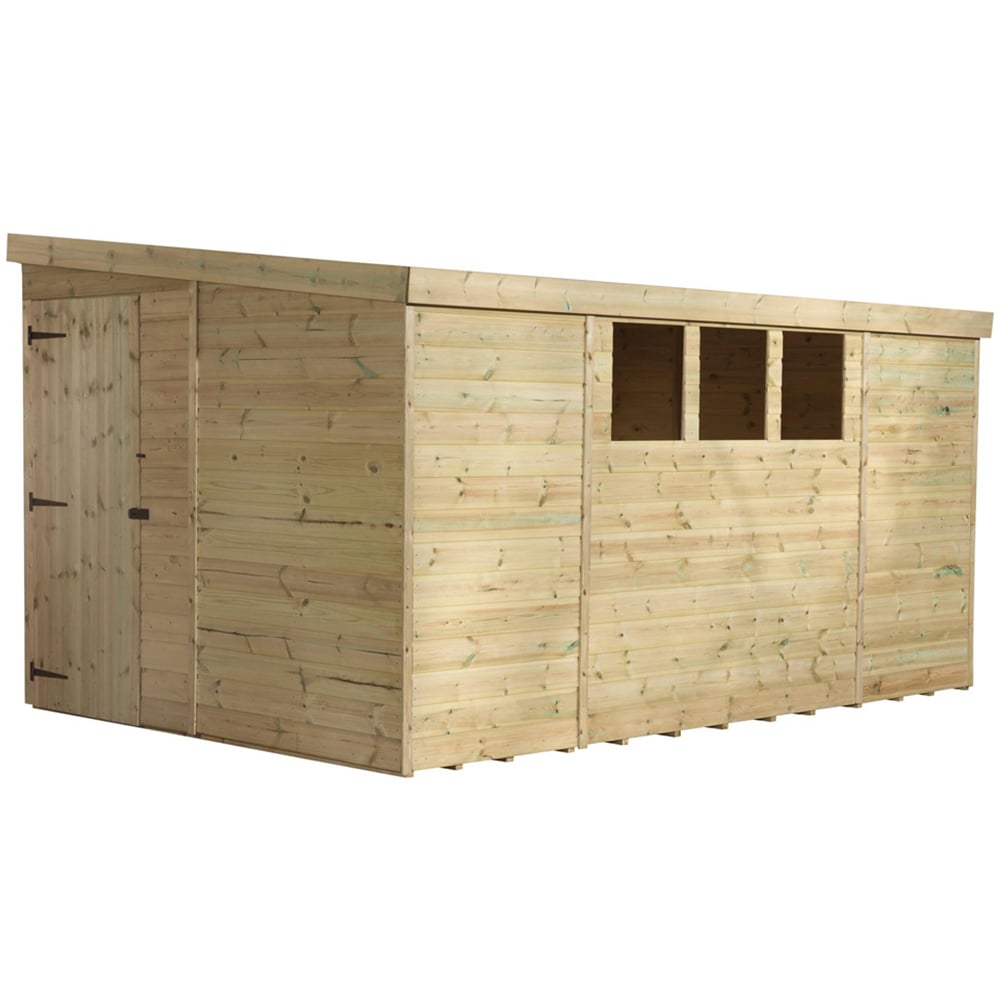 Empire Sheds 3000 8 x 8ft Tongue and Groove Wooden Pent Garden Shed Image 1