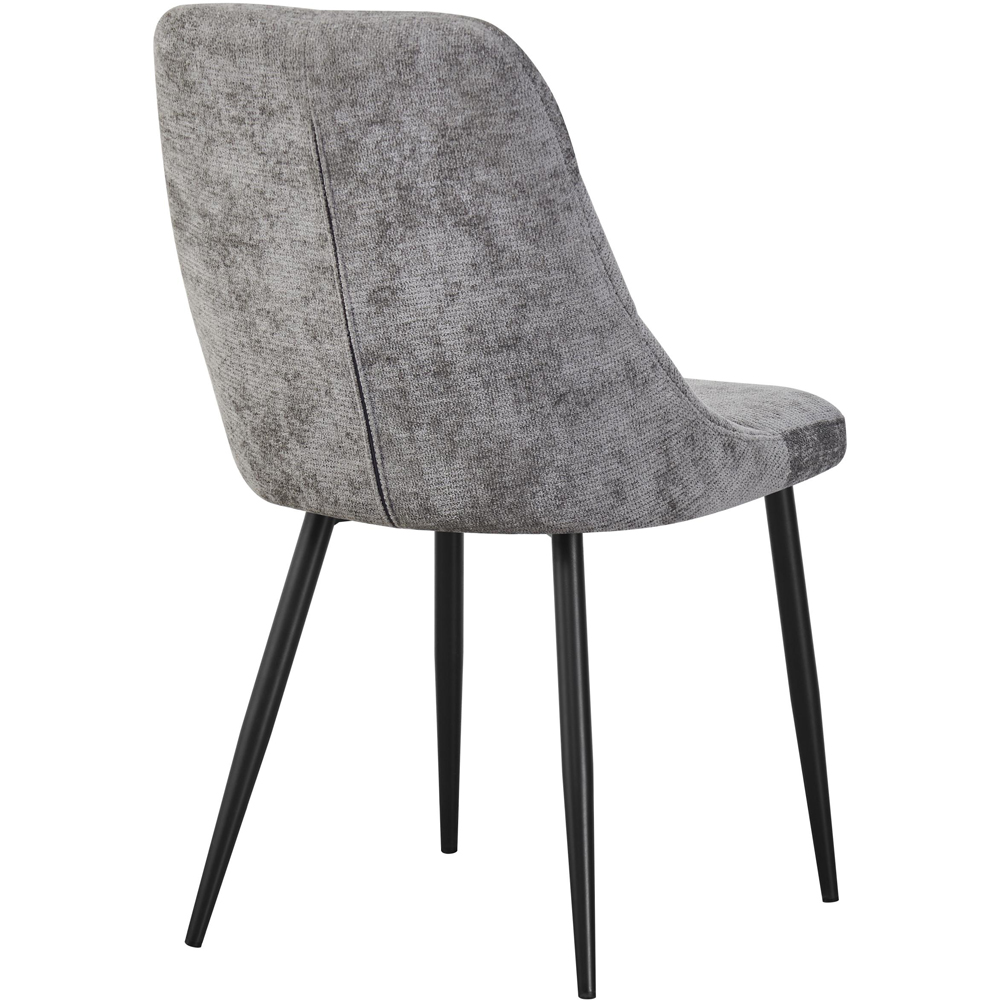 Portland Remi Grey Chenille Dining Chair Image 5