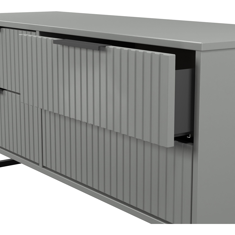 Crowndale Fluted 4 Drawer Dusk Grey Bed Box Ready Assembled Image 6