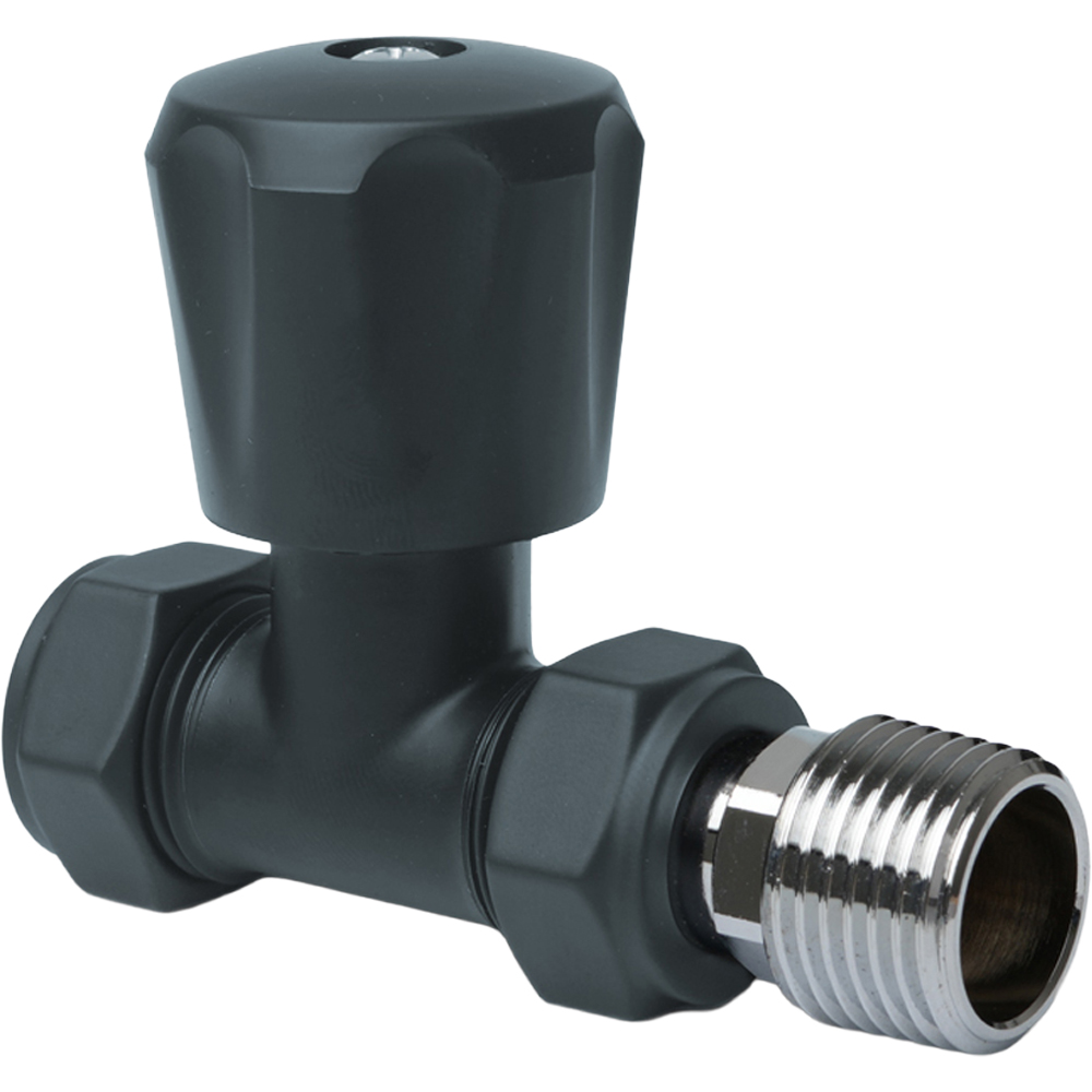 Go Bathrooms Anthracite Straight Thermostatic Radiator Valve 15mm 2 Pack Image 4