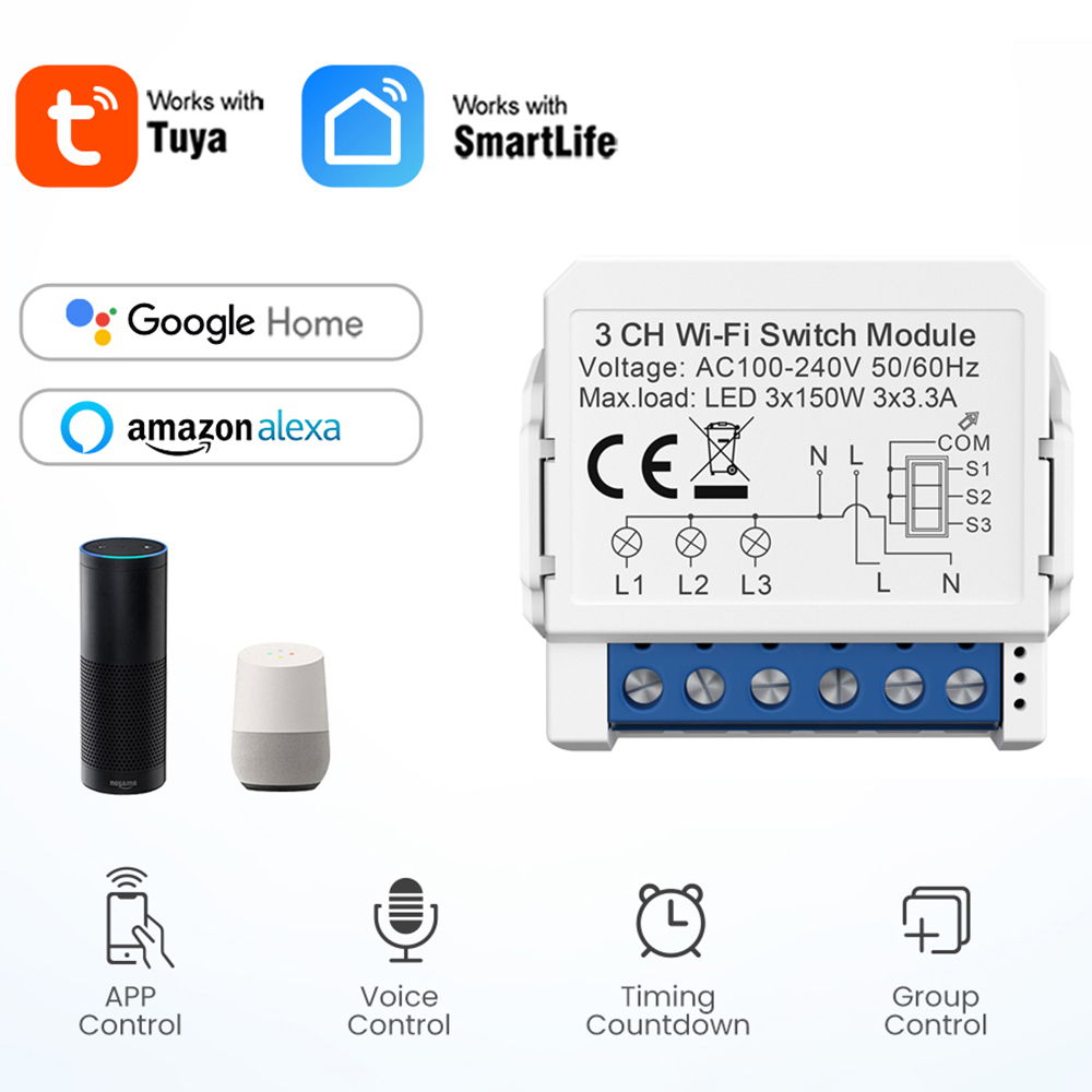 ENER-J 3CH Smart Wi-Fi Light 2CH Switch Module Image 5
