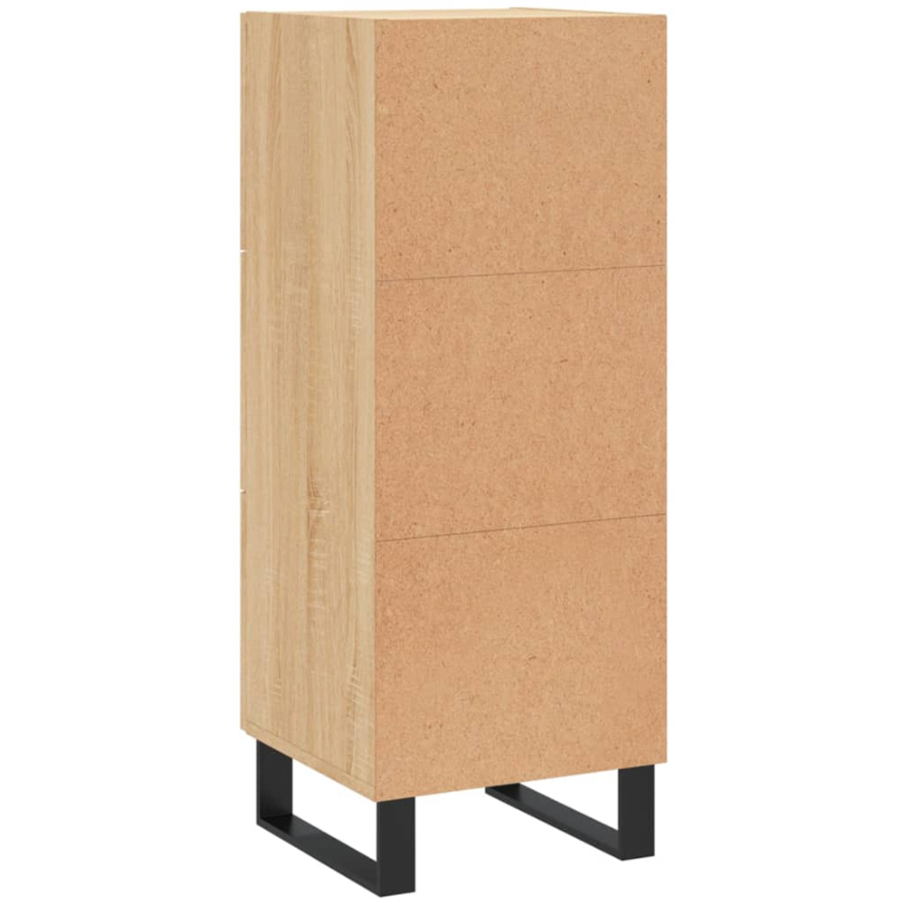 vidaXL 3 Drawer Sonoma Oak Slim Sideboard Image 8
