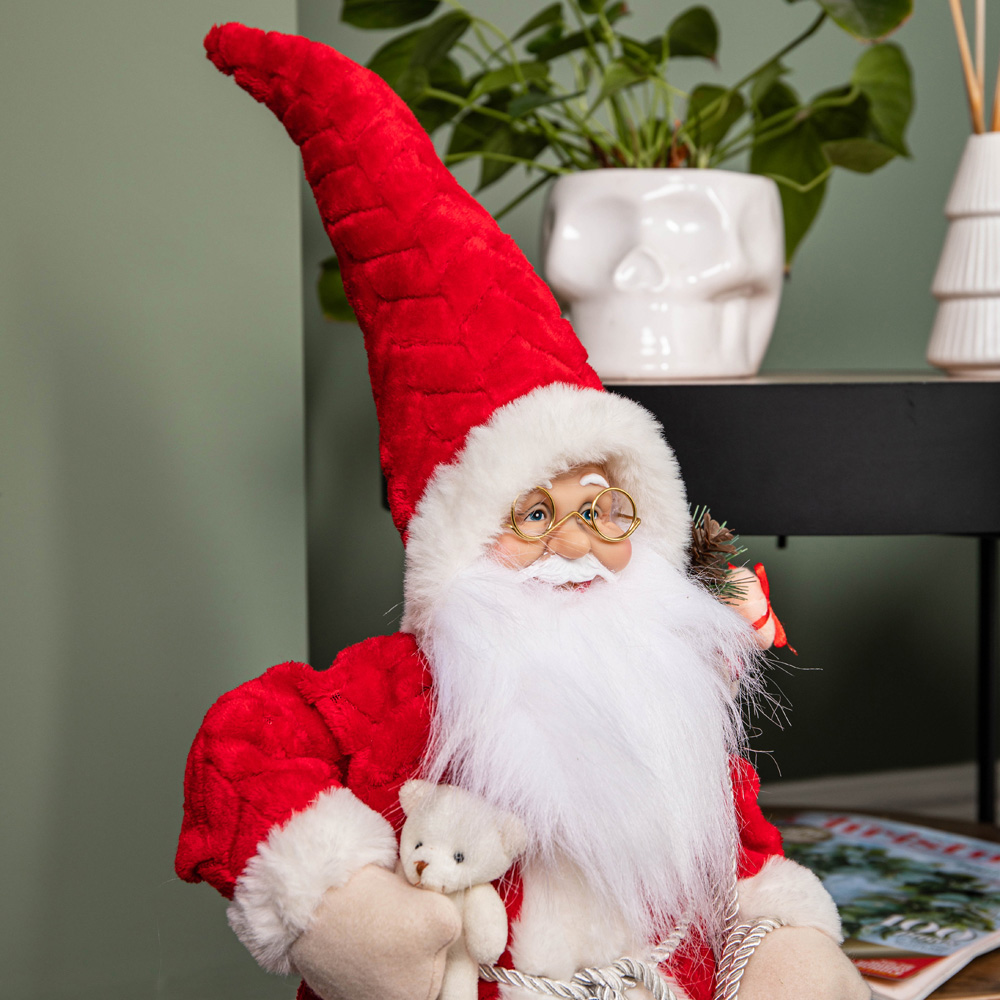 Samuel Alexander Standing Red Large Papa Noel Santa Claus Indoor Christmas Decoration Image 3