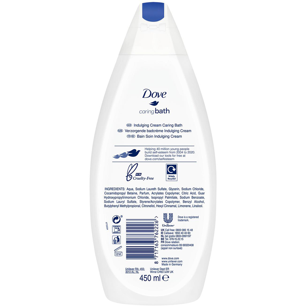 Dove Caring Bath Indulging Cream Bath Soak 450ml 3 Pack Image 3