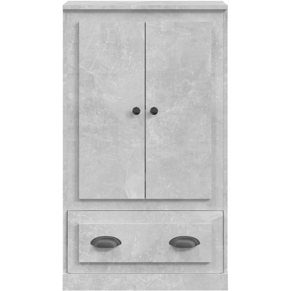 vidaXL 2 Door Single Drawer Concrete Grey Highboard Image 6