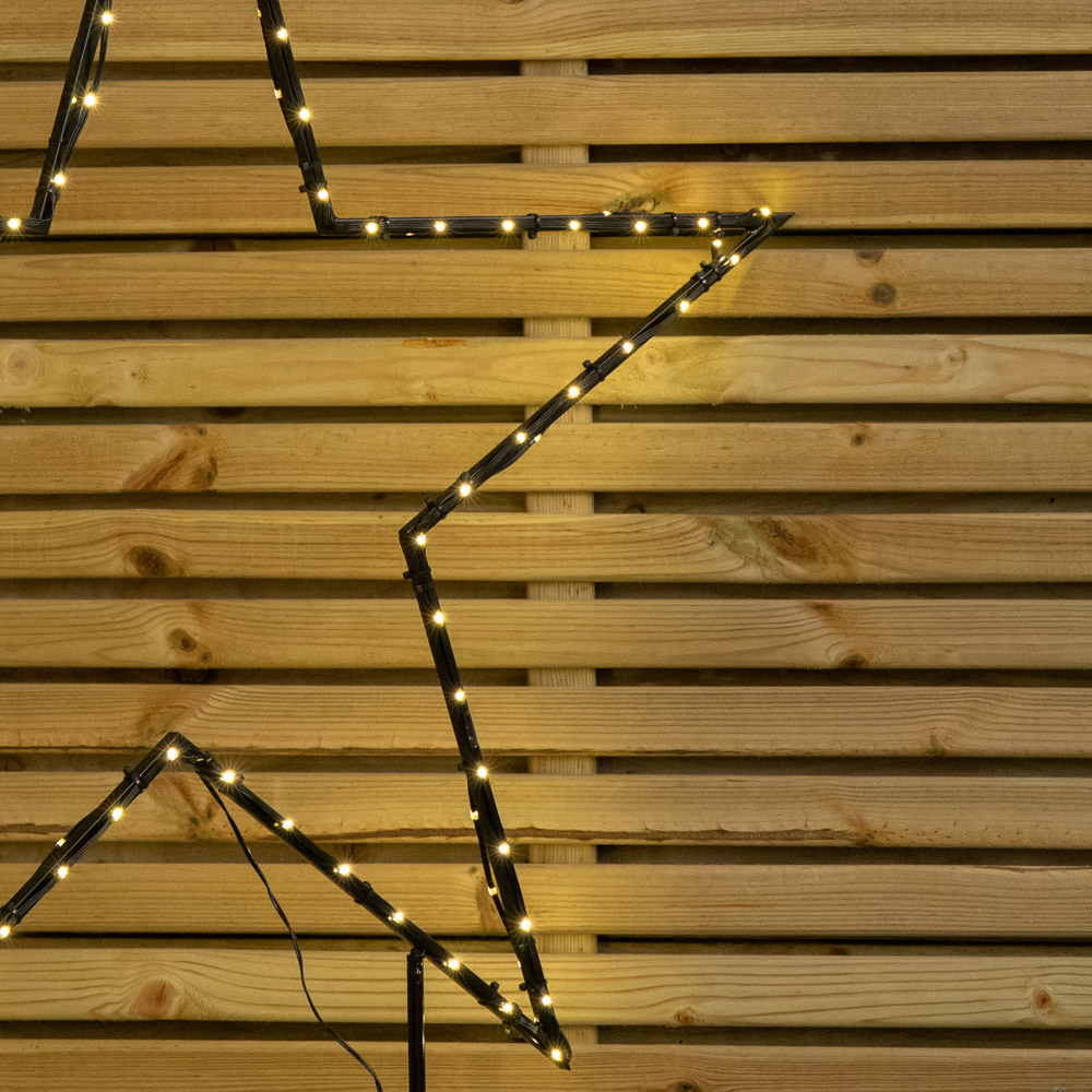 Samuel Alexander 136 Warm White LED Dewdrop Metal Christmas Star with Stake Image 6