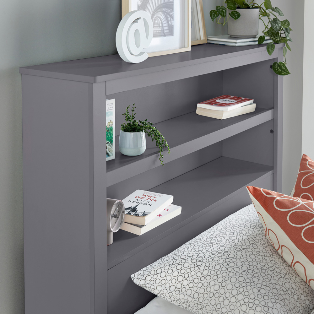 Bedmaster Enzo Single 3 Drawer Grey Wooden Storage Bed with Spring Mattress Image 7