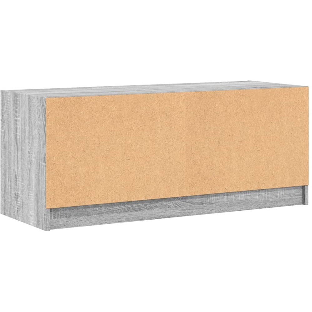 vidaXL 3 Glass Door Grey Sonoma TV Cabinet Image 7