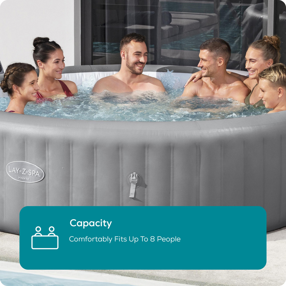 Lay-Z-Spa Grenada 8 Person UltraFit Smart AirJet Hot Tub 71 x 236cm Image 8