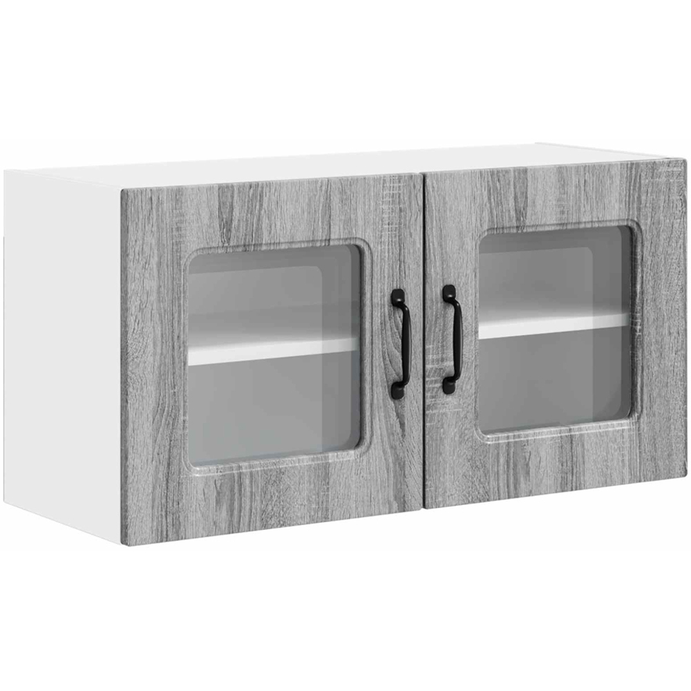vidaXL Kalmar 2 Door Grey Sonoma Wall Kitchen Cabinet Image 2