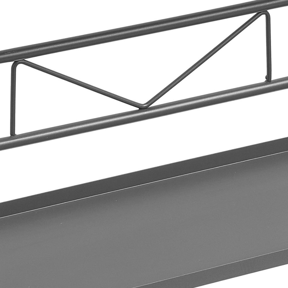 Living and Home 3 Shelf Gunmetal Grey Adjustable Kitchen Spice Rack 40cm Image 7