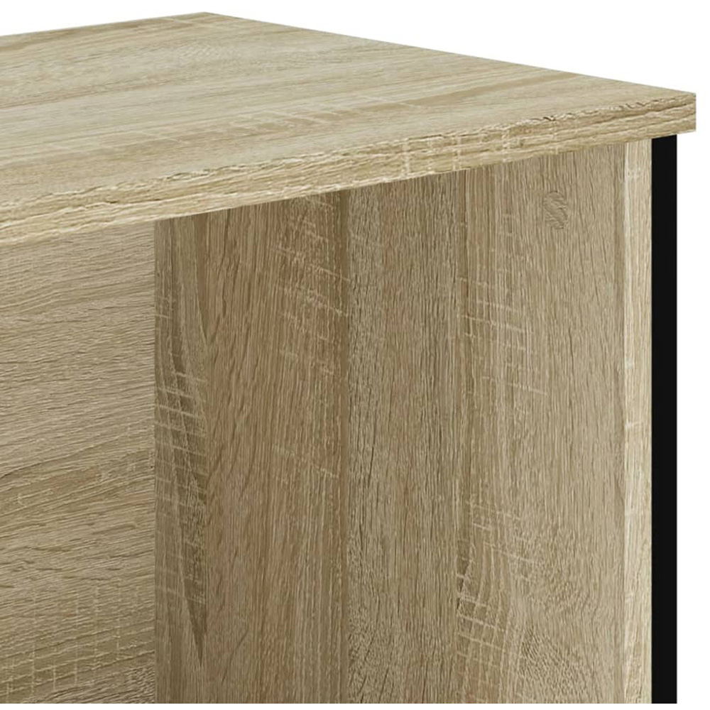 vidaXL 3 Shelf Sonoma Oak Bookcase Image 6