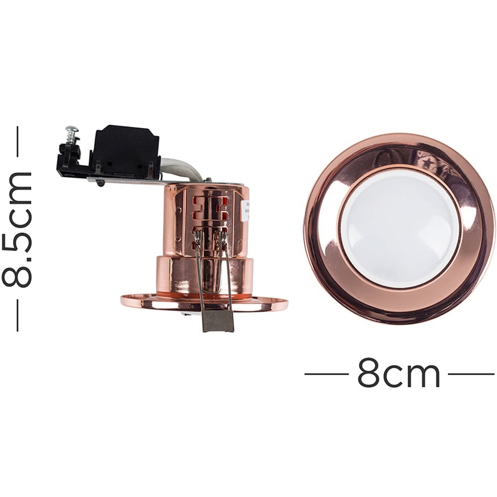 ValueLights Copper Warm White LED Ceiling Downlight 6 Pack Image 4