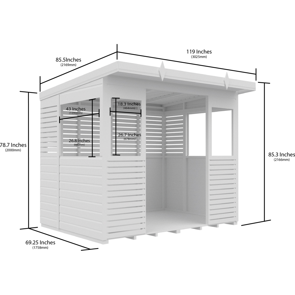 DIY Sheds 8 x 6ft Pressure Treated Tongue and Groove Timber Outdoor Kitchen Shelter Image 9