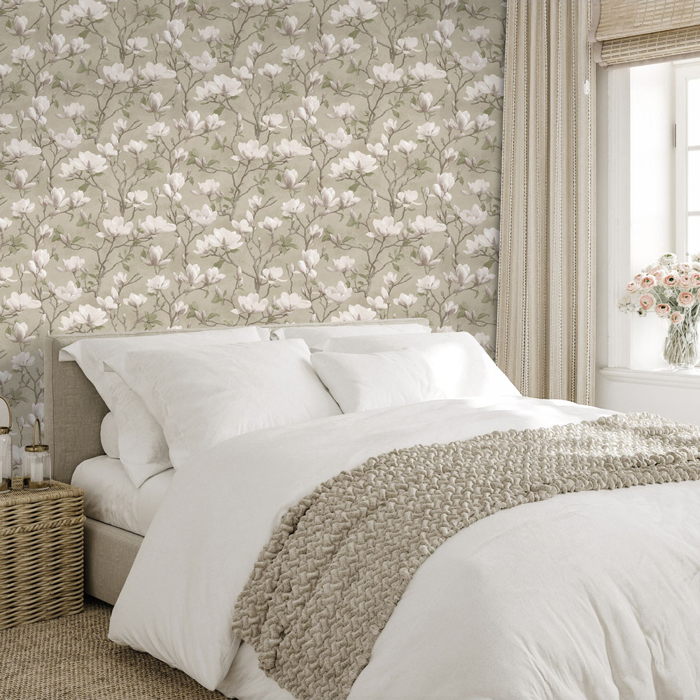 Holden Decor Petalina Beige and Pink Wallpaper Image 3