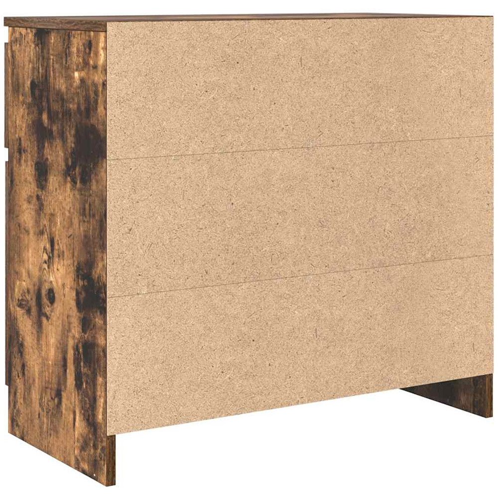 vidaXL 2 Door Single Drawer Smoked Oak Sideboard Image 7