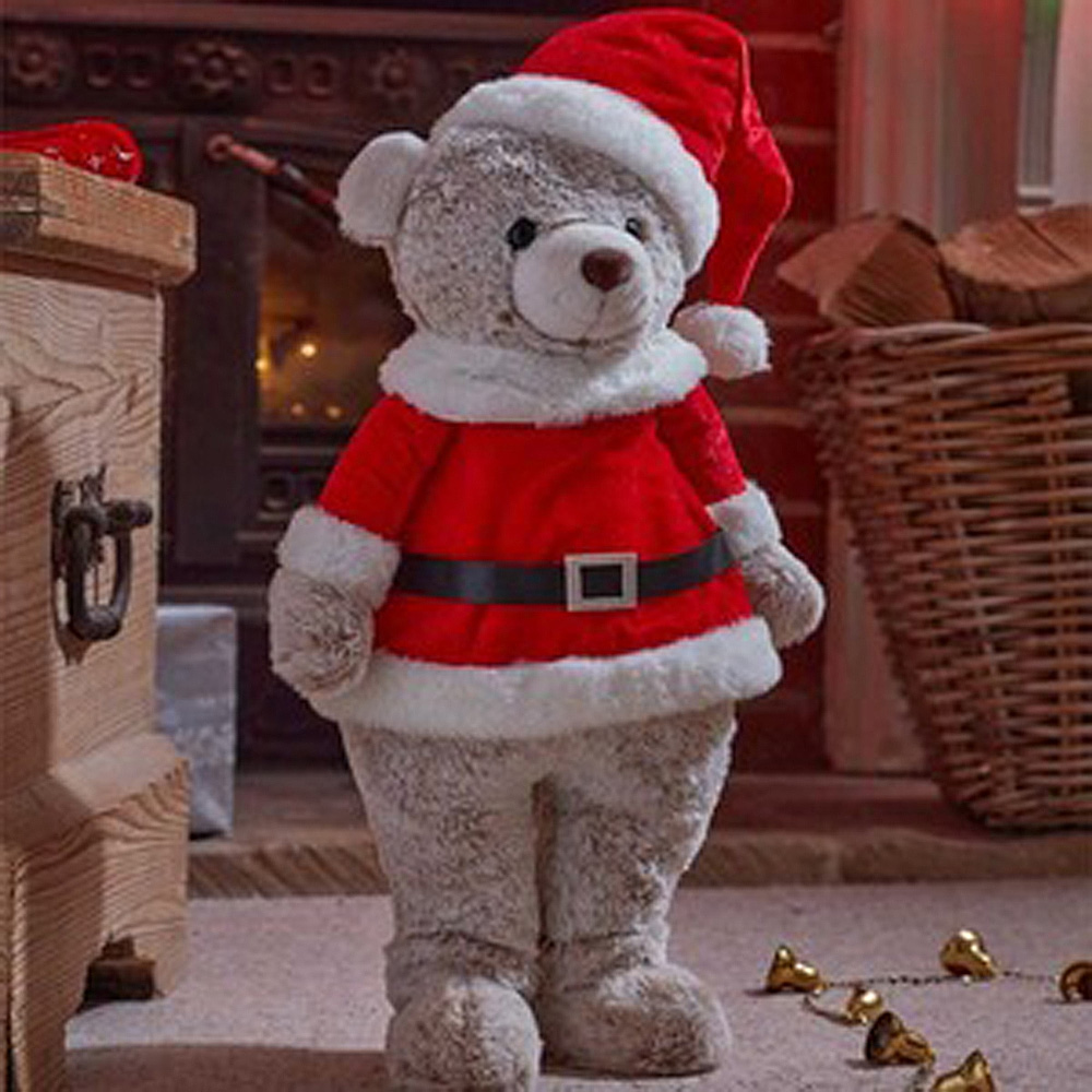 Marco Paul Large Teddy Santa Plush Ornament Image 2