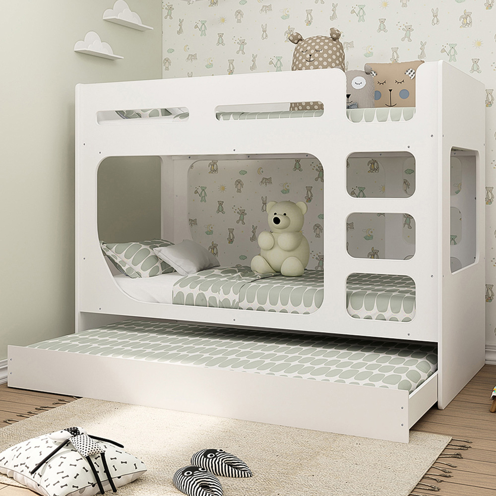 Kudl Pod White Bunk Bed Image 1