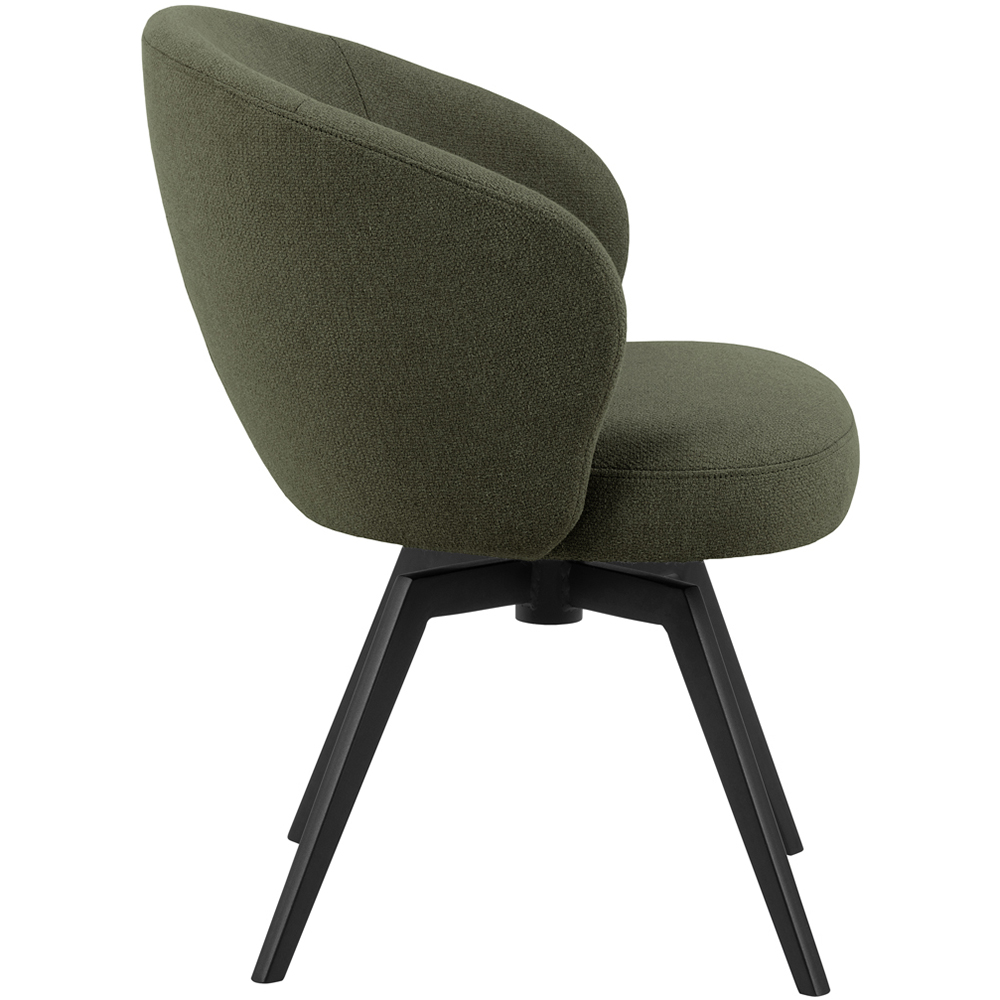 Florence Darlene Green Swivel Dining Chair with Armrest Image 4
