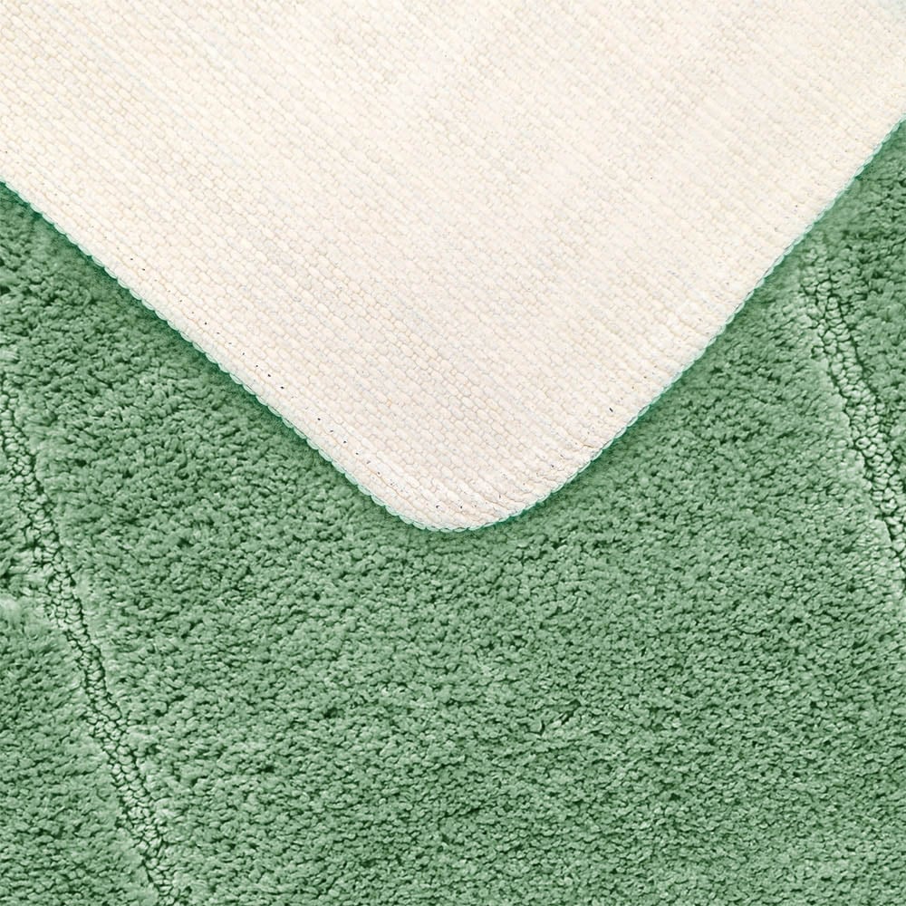 Velosso Mayfair Sage Microfibre Bath Mat Set Image 4