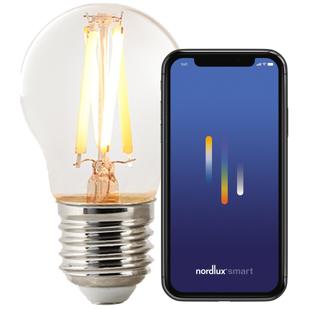 Nordlux Smart G45 E27 600 Lumen Clear Light Bulb Image 3