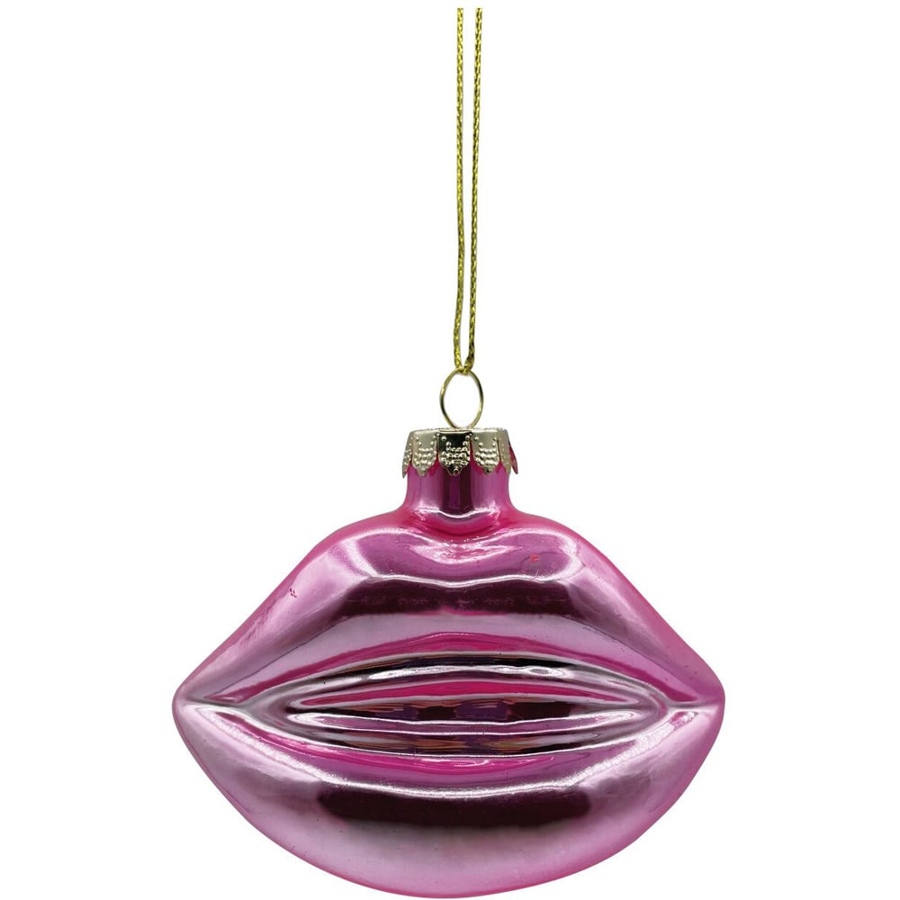 Hanging Glass Lips - Pink Image