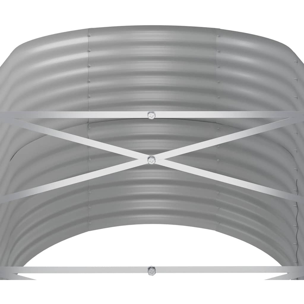 vidaXL Grey Galvanised Steel Raised Garden Bed 68 x 80 x 440cm Image 4