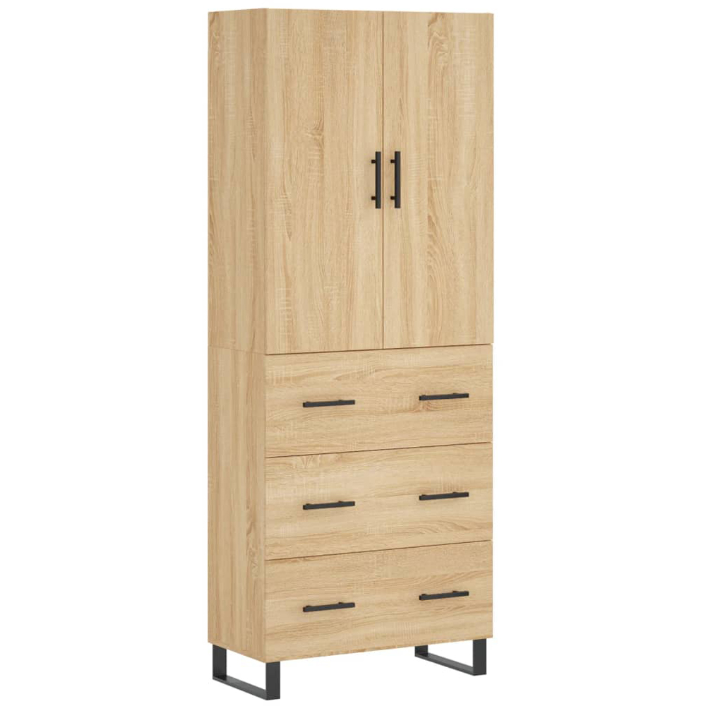 vidaXL Brown Engineered Wood Highboard Image 2