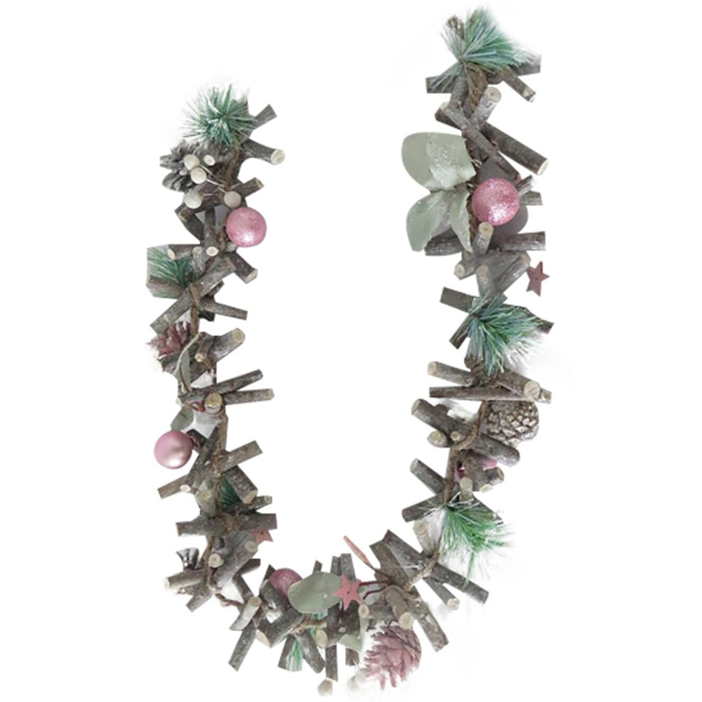 Angel Kisses Blush Driftwood LED Festive Garland Image