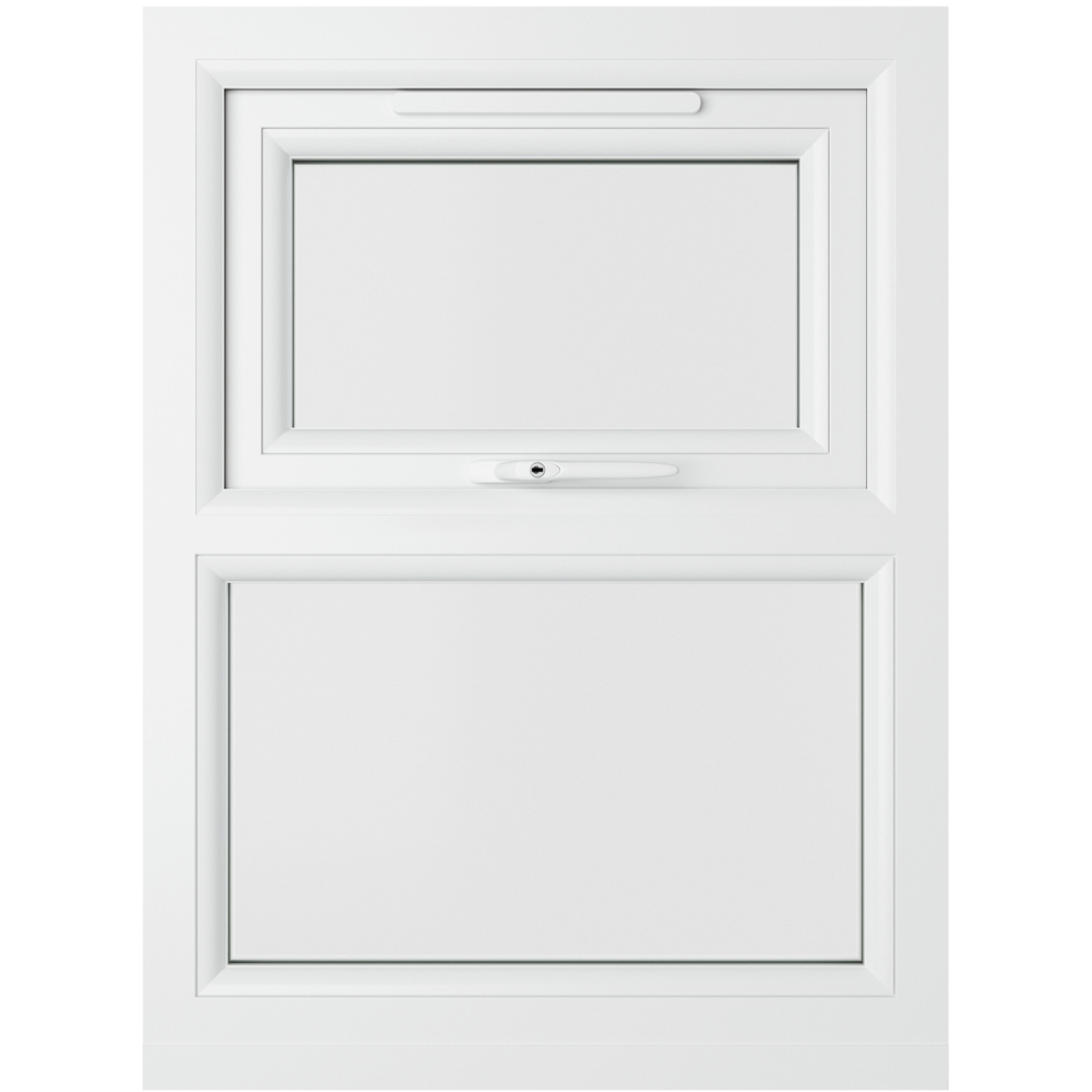 Crystal Agate and White Top Hung Over Fixed Light Clear Triple Glazed Window 1190 x 1115mm Image 1