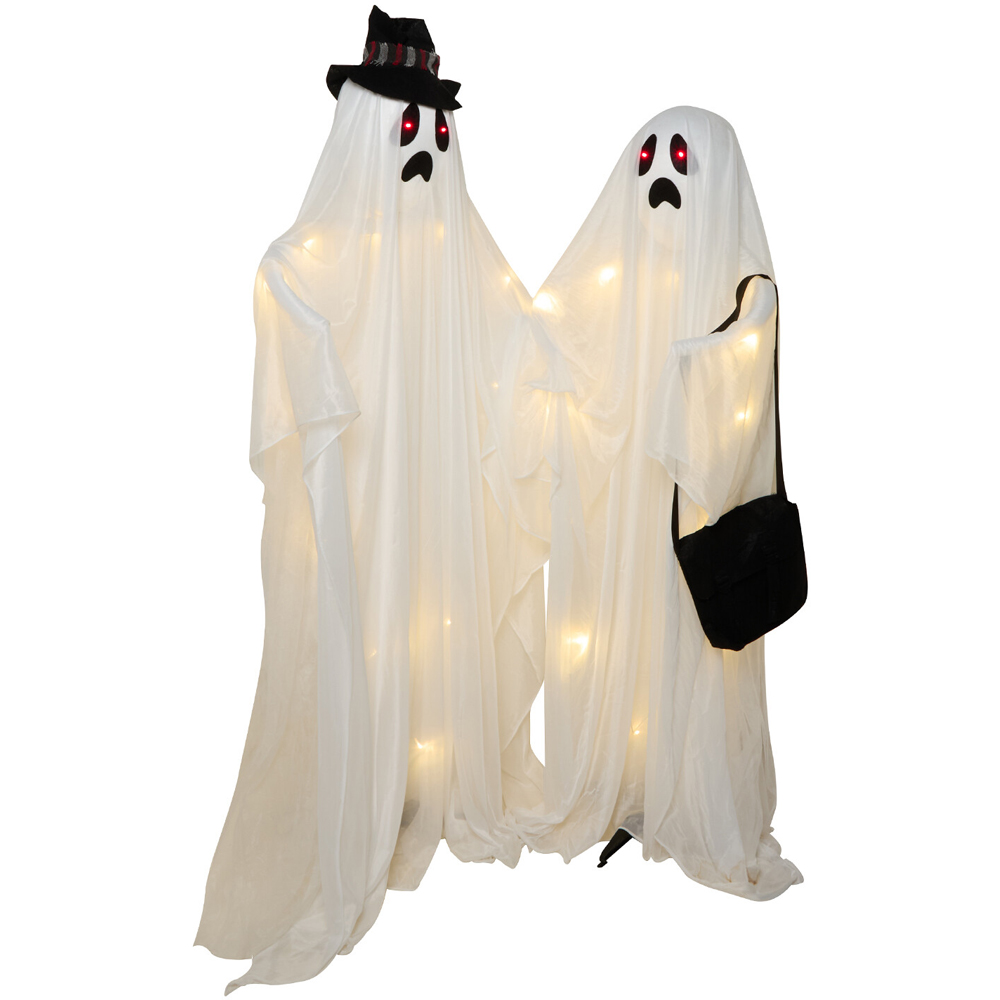 Standing Ghost Family Decoration White Image 5